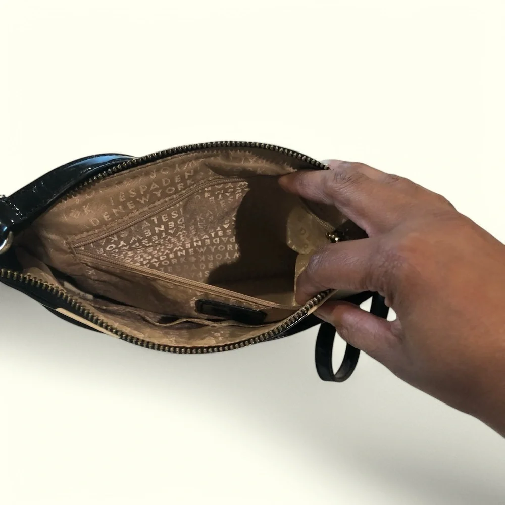 Kate Spade Cinema City Light The Sparklers Black Patent Leather Crossbody - Picture 4 of 4